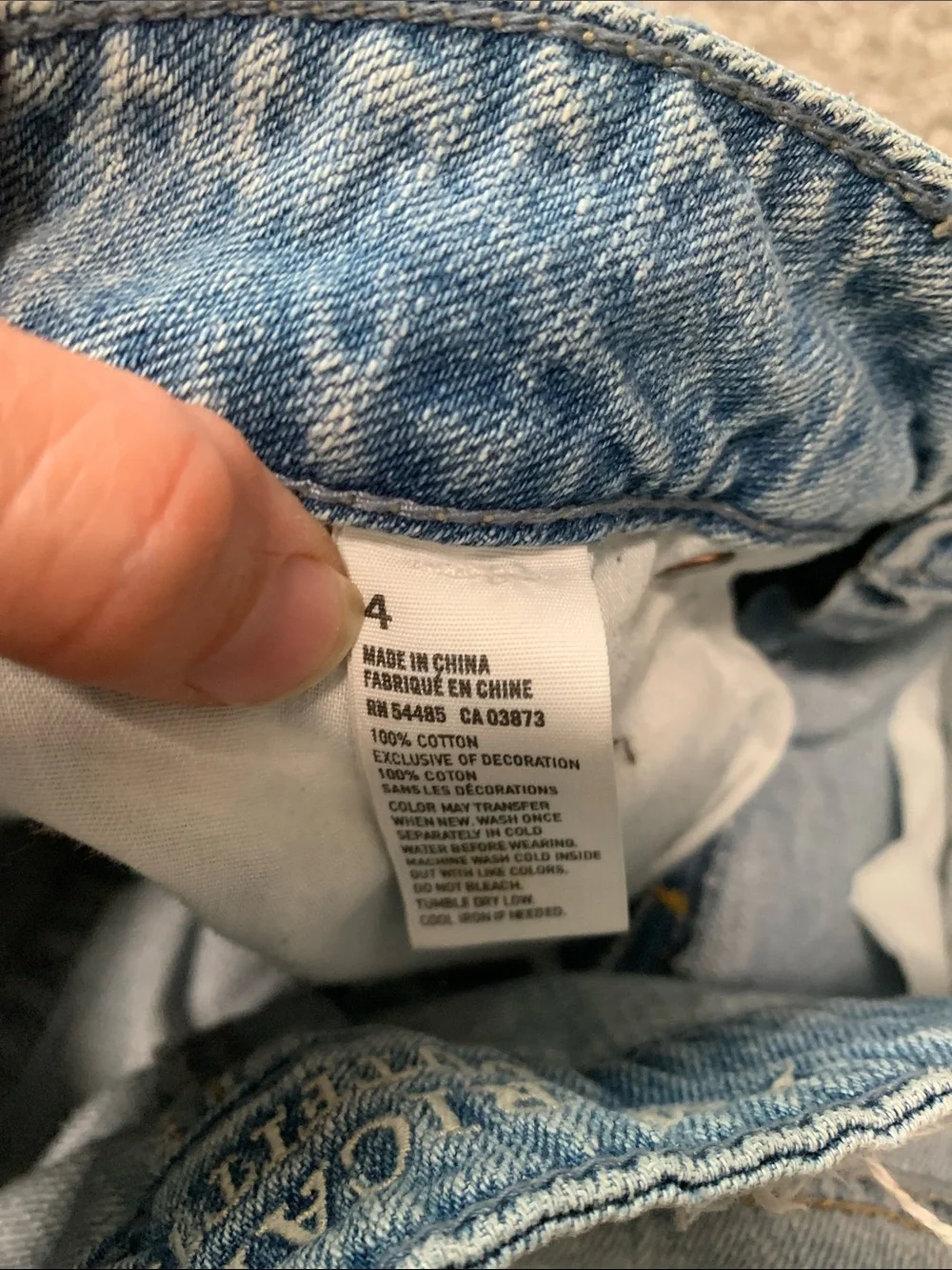 Y2K American Eagle Outfitters Light Blue Distressed Denim Shorts